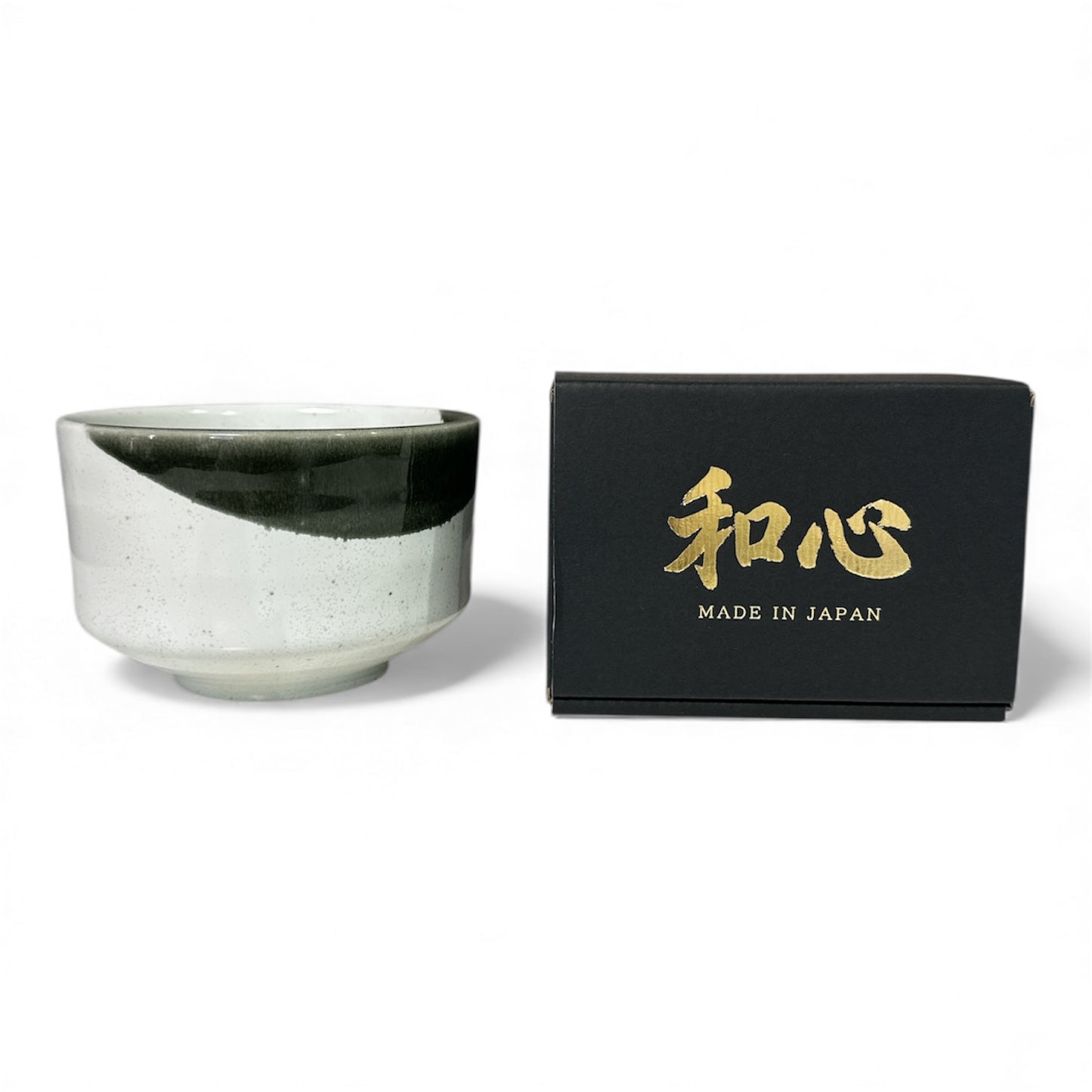 Matcha Bowl【Oribe-nuri Wariwake】(Dual-Glaze Style)
