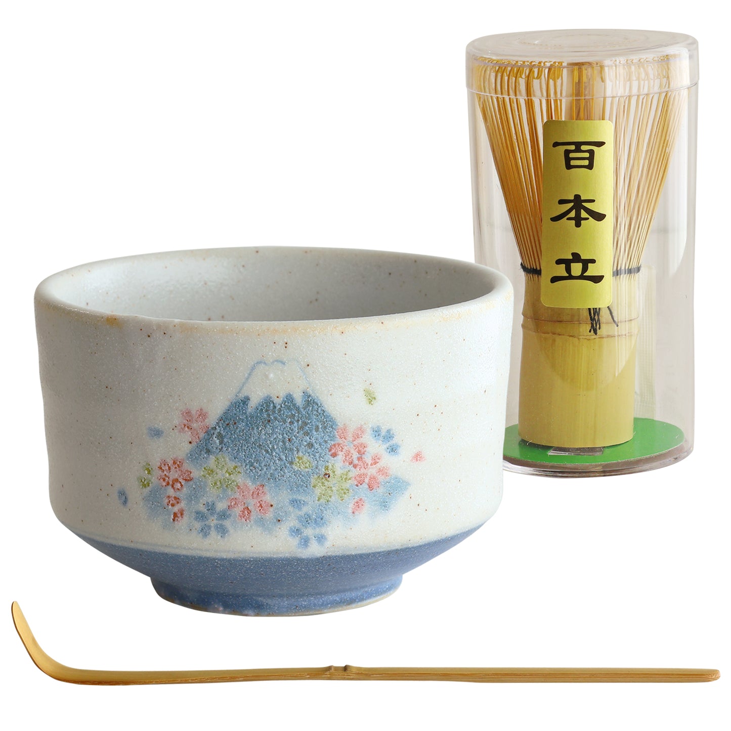 Matcha Bowl【Sakura Fuji】with Matcha Whisk