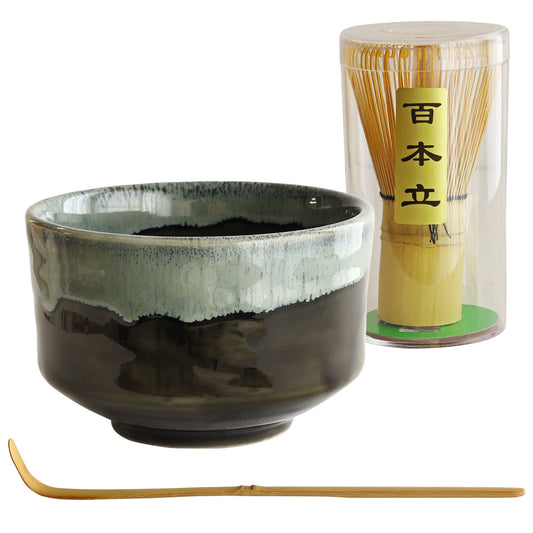 Matcha Bowl【Kasumi nagashi】with Matcha Whisk
