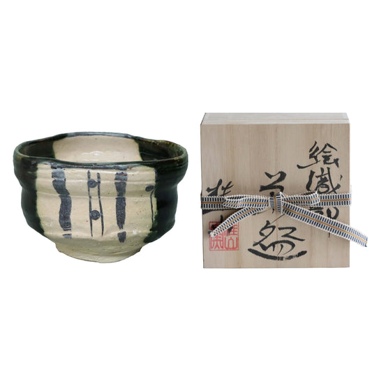 Matcha Bowl【E-Oribe (Painted Oribe)】