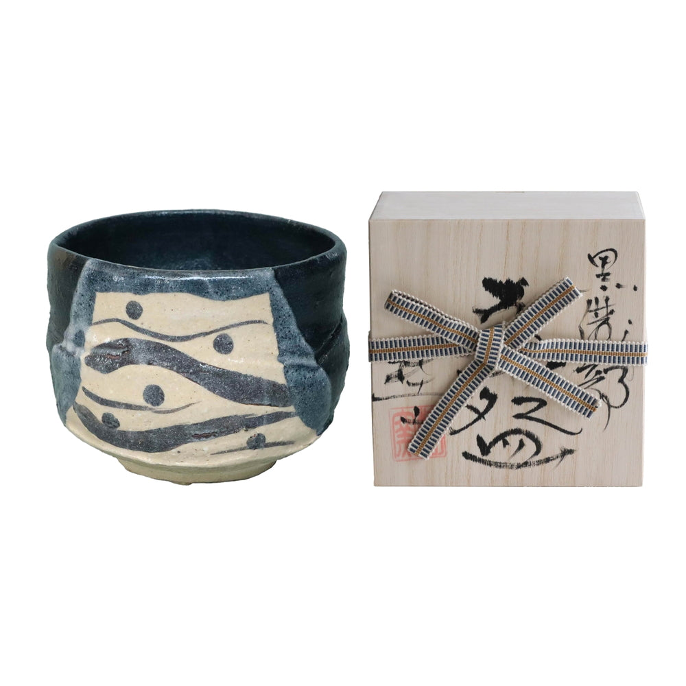 Matcha Bowl 【Kuro-Oribe (Black Oribe)】